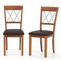 2 Modern Armless Elegant Hollowed Backrest