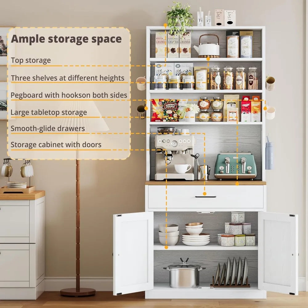 Bakers Rack/MW Stand/Storage/Farmhouse Coffee Bar