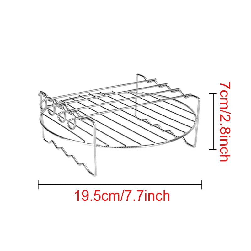 Air Fryer Baking Rack Metal Square/Round/Rectangle