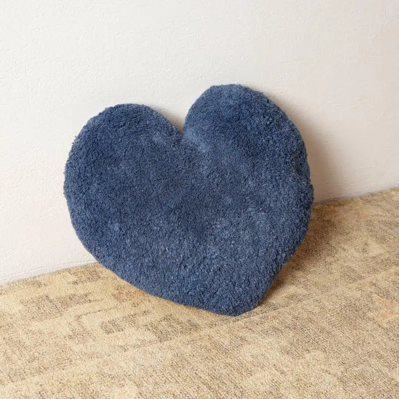 Blue Heart Pillow 16x14