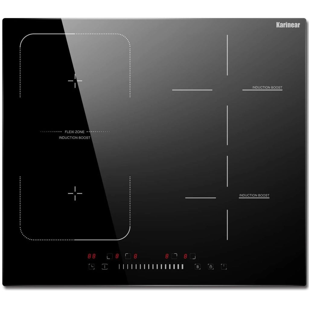 Built-in 4-Burner Induction Cooktop, Slider Control, Boost 7200W