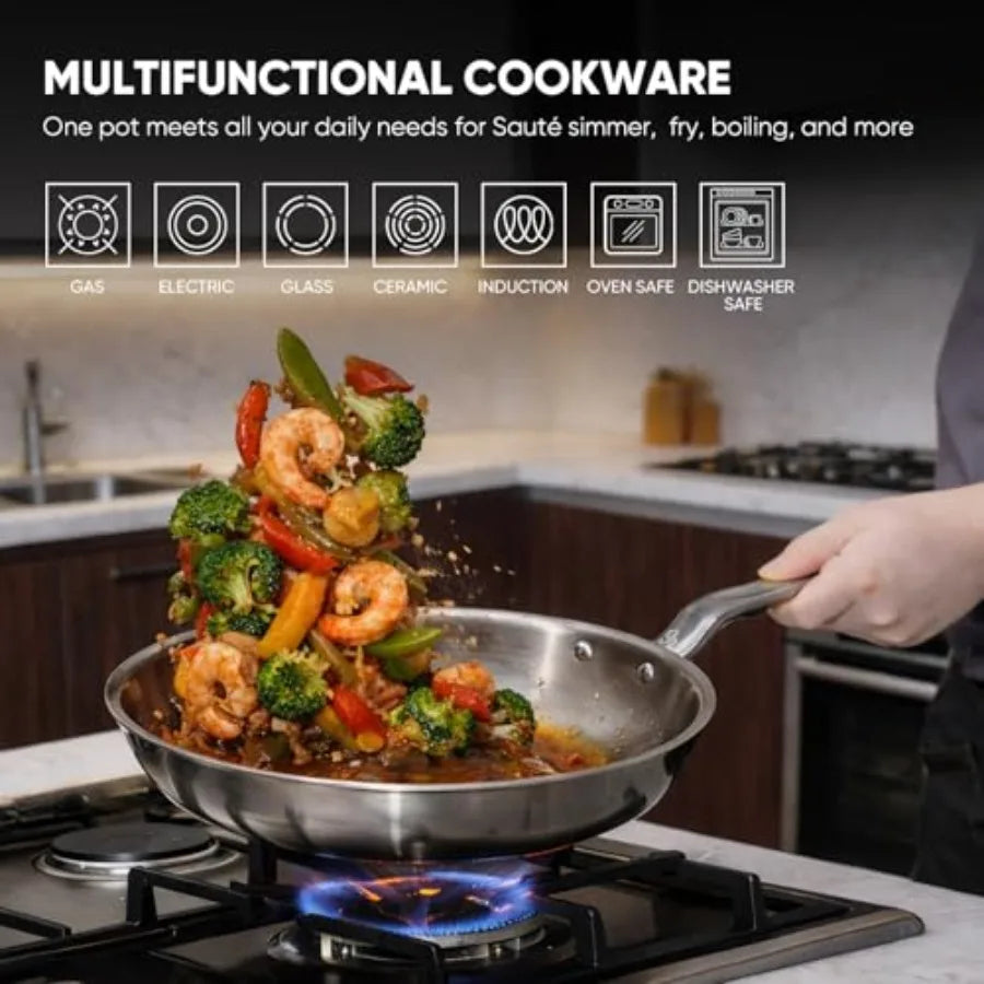 Mini Stainless Steel Frying Pan - 5 Ply