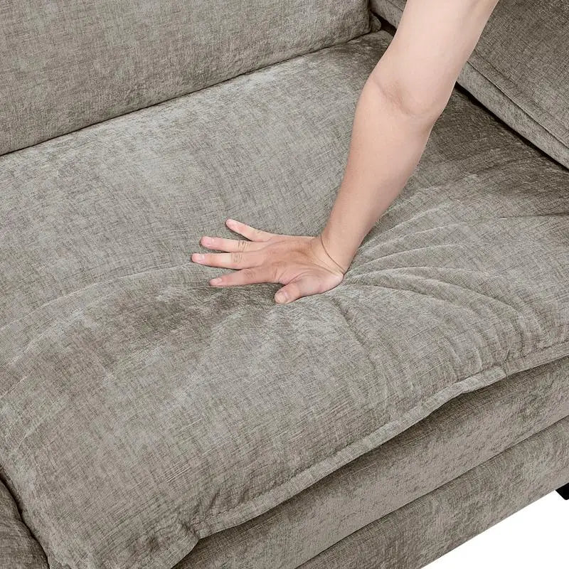Plush Cenille Modular Sectional Sofa Set