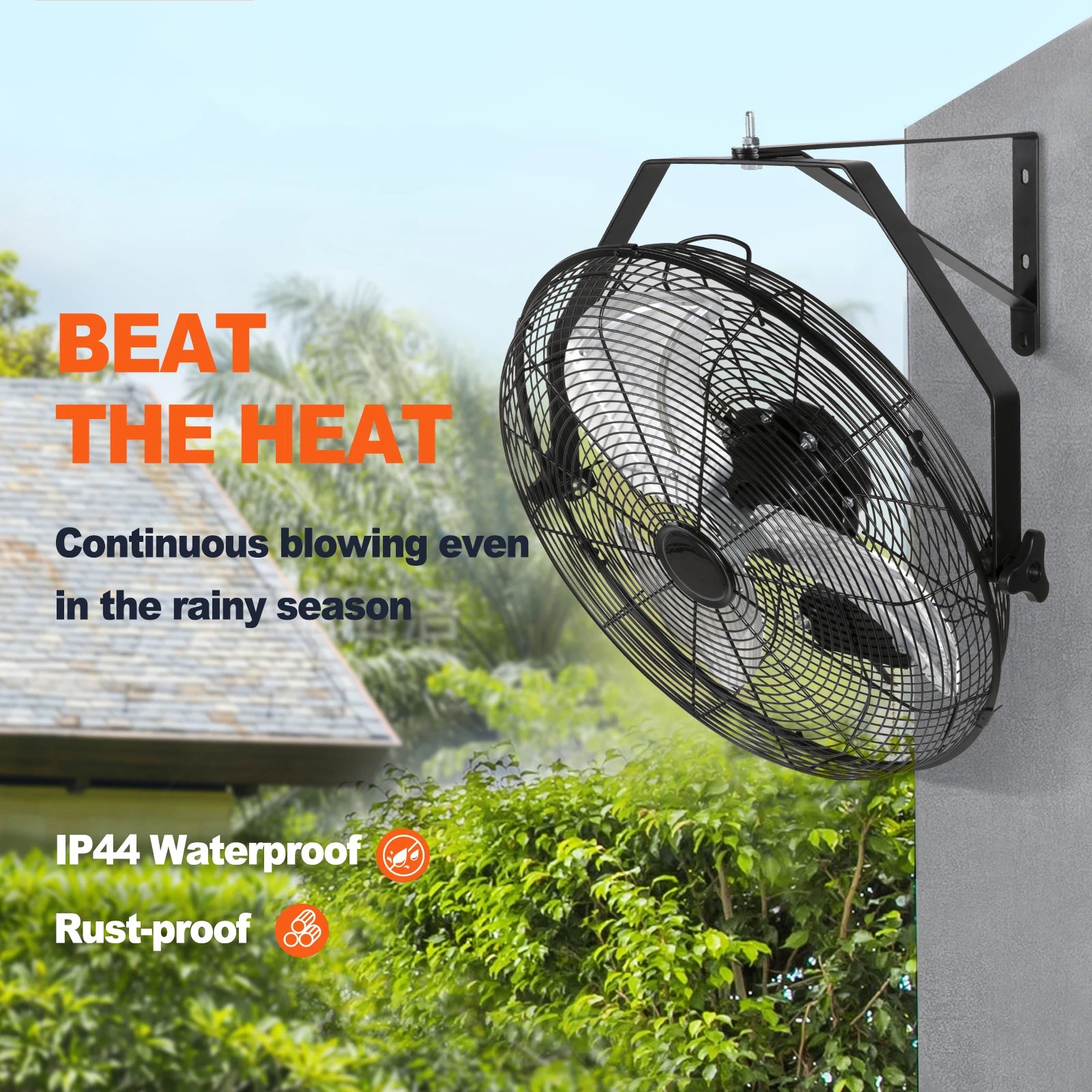 Wall Mount Fan High Velocity Waterproof Oscillating Industrial