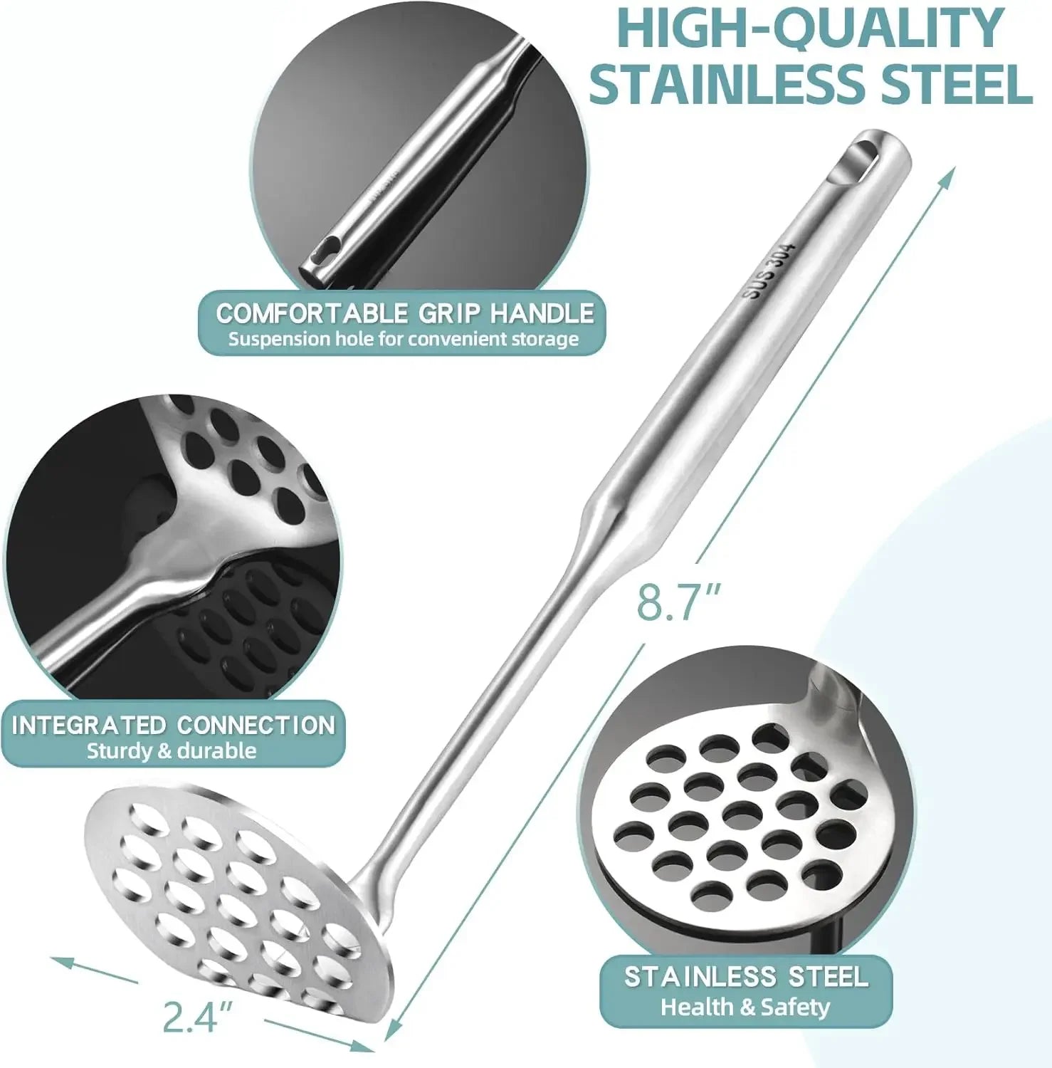 Small Potato Masher - Stainless