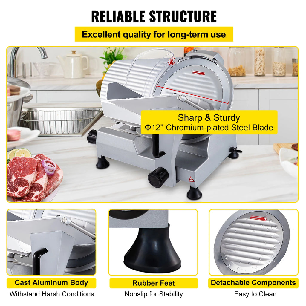 Commercial Meat Slicer 320W Electric Food 12"