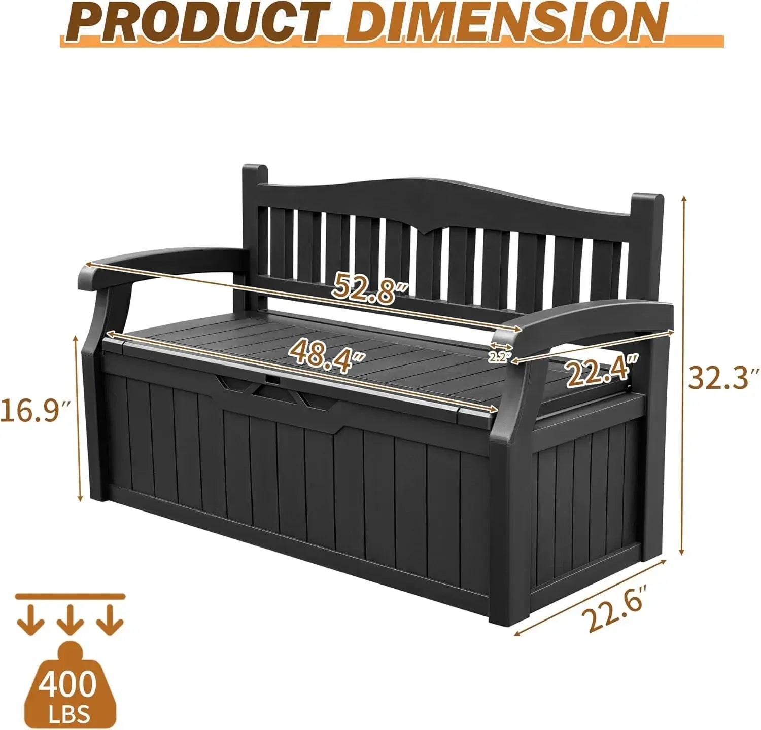 80 Gallon Storage Bench Lockable
