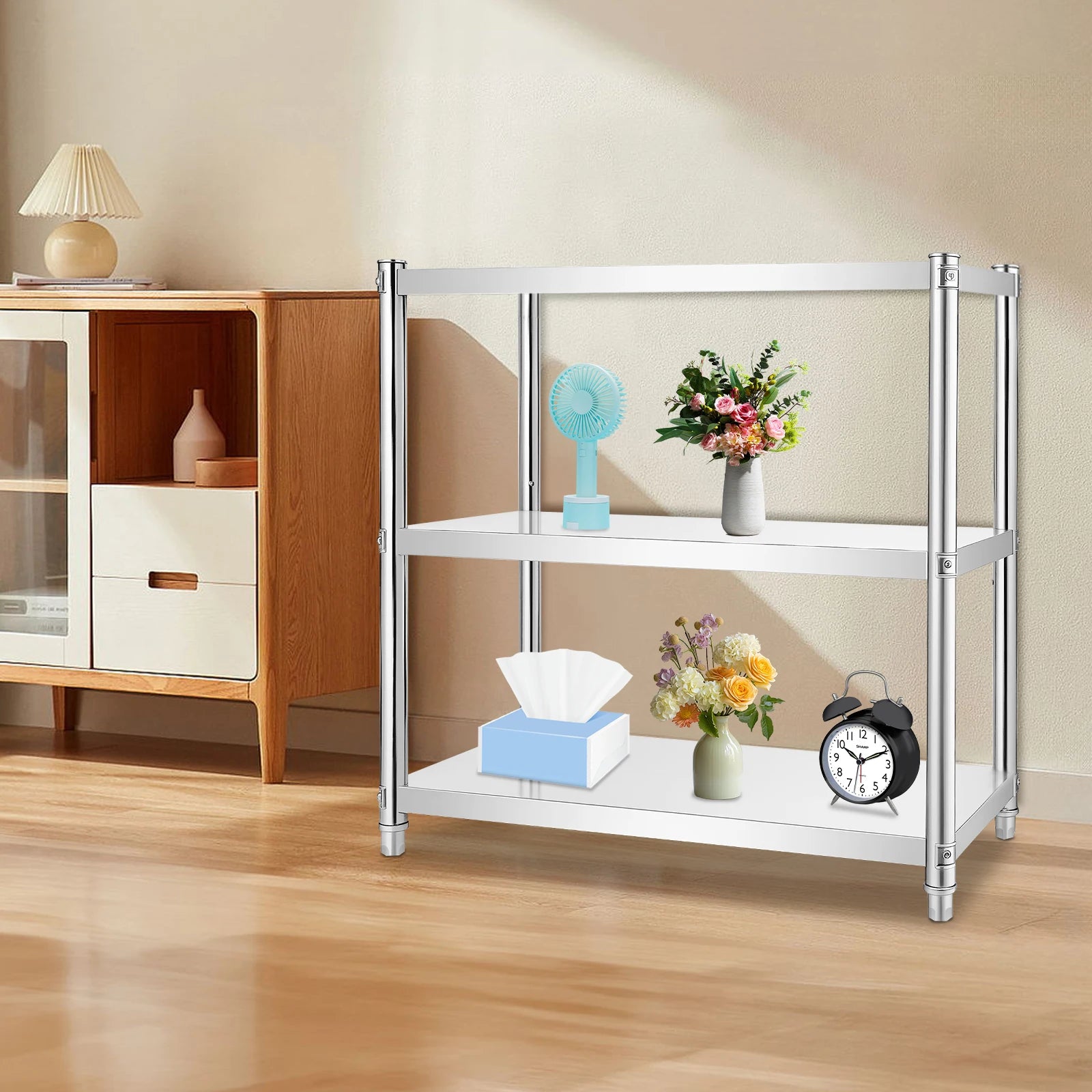 3-Tier Stainless Steel Work 80*40*80cm