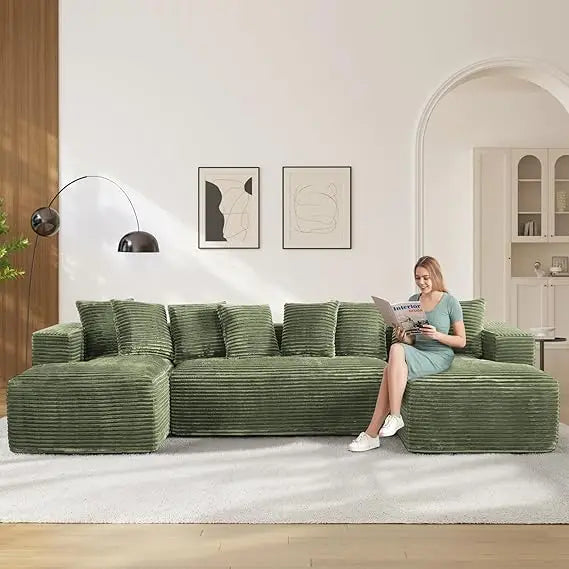 131" Sectional Sofa Cloud
