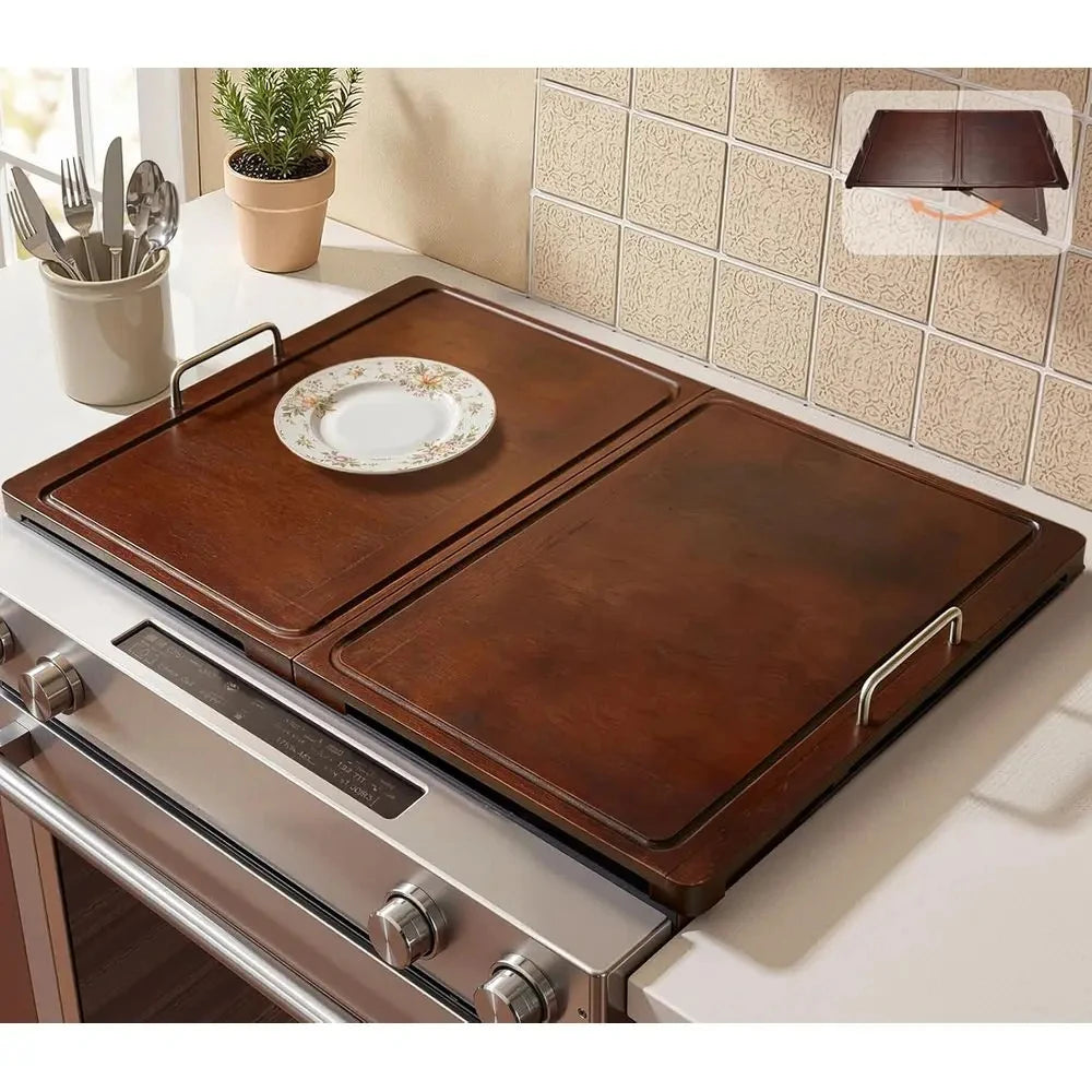 Vintage Stove Cover 29.5”×22” Wooden