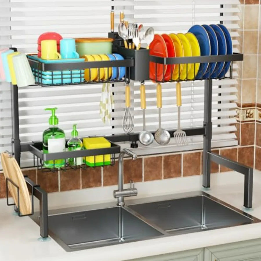 2-Tier Over-The-Sink Dish Rack