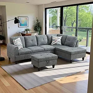 103.5" Oversized Sectional Couch L-Shaped