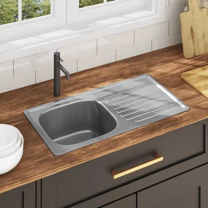 Kitchen Sink w/Drainboard Stainless
