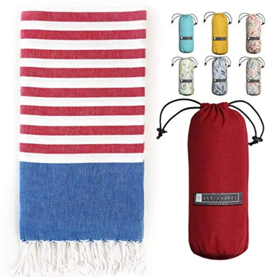 Turkish Beach Towel with Travel Bag 39 x 71