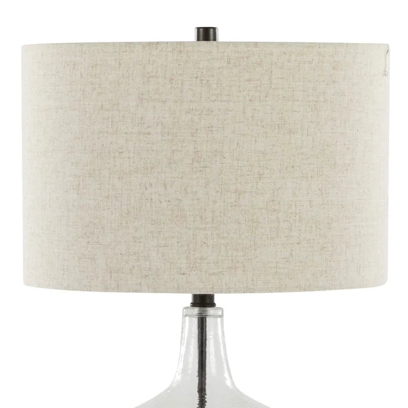Contemporary Dimpled Glass Lamp
