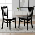 2 Slat Back Wooden Black
