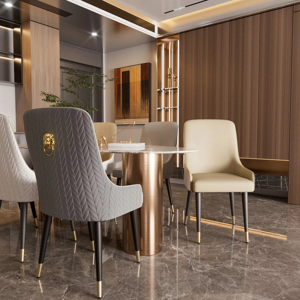 Modern PU Leather 2 Dining Chairs