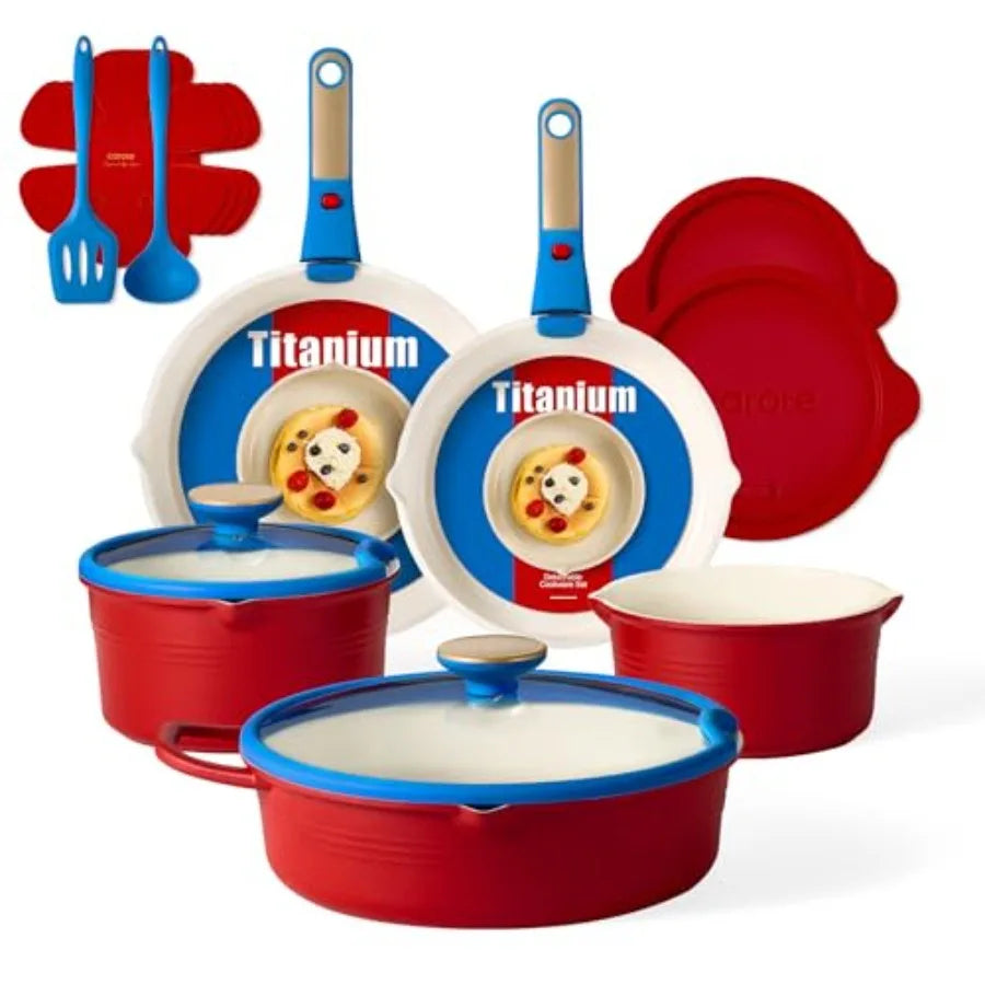 19pcs Pots and Pans Set, Nonstick Cookware