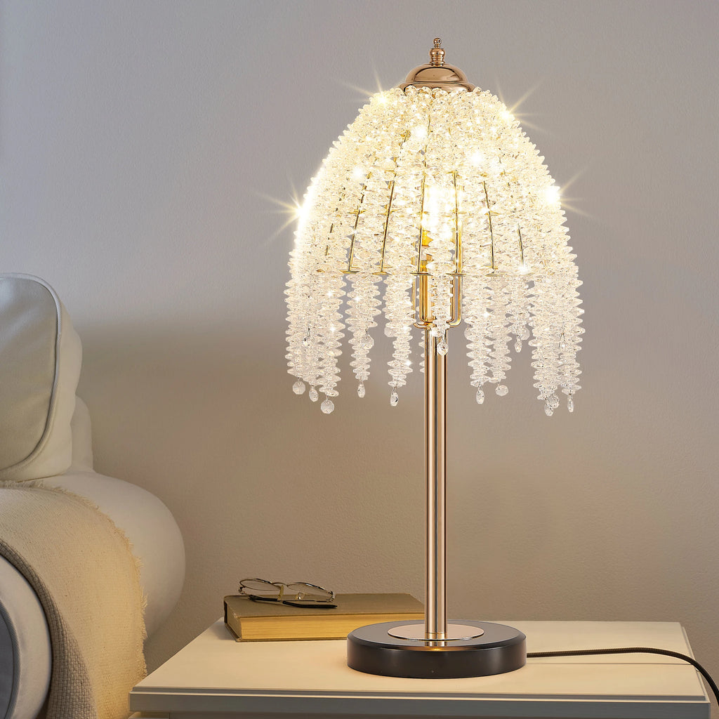 Elegant Vintage Crystal  Lamp