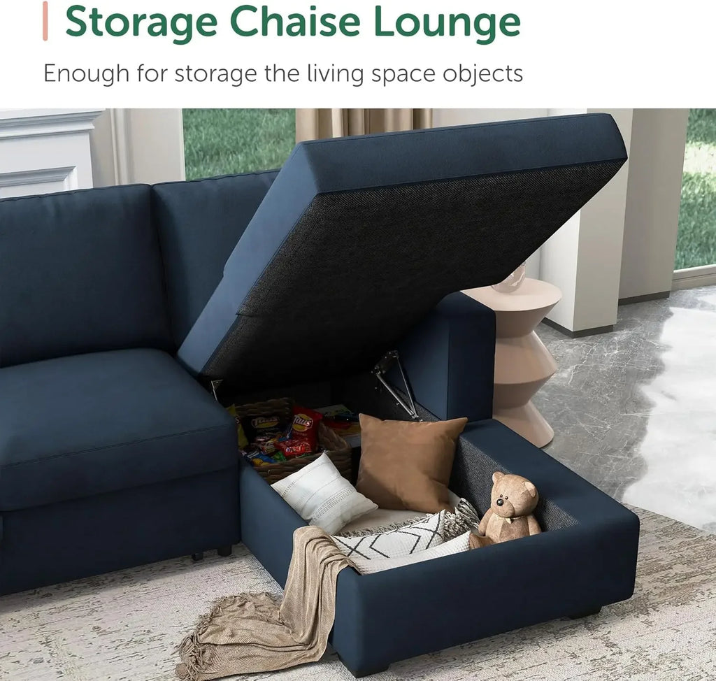 Sectional Sleeper Sofa w/Pull Out Bed