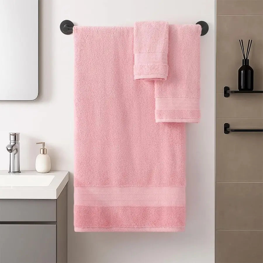 Pink Towel Set Luxury Bath Towels