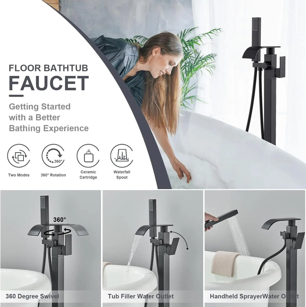 Black Waterfall Free Standing
