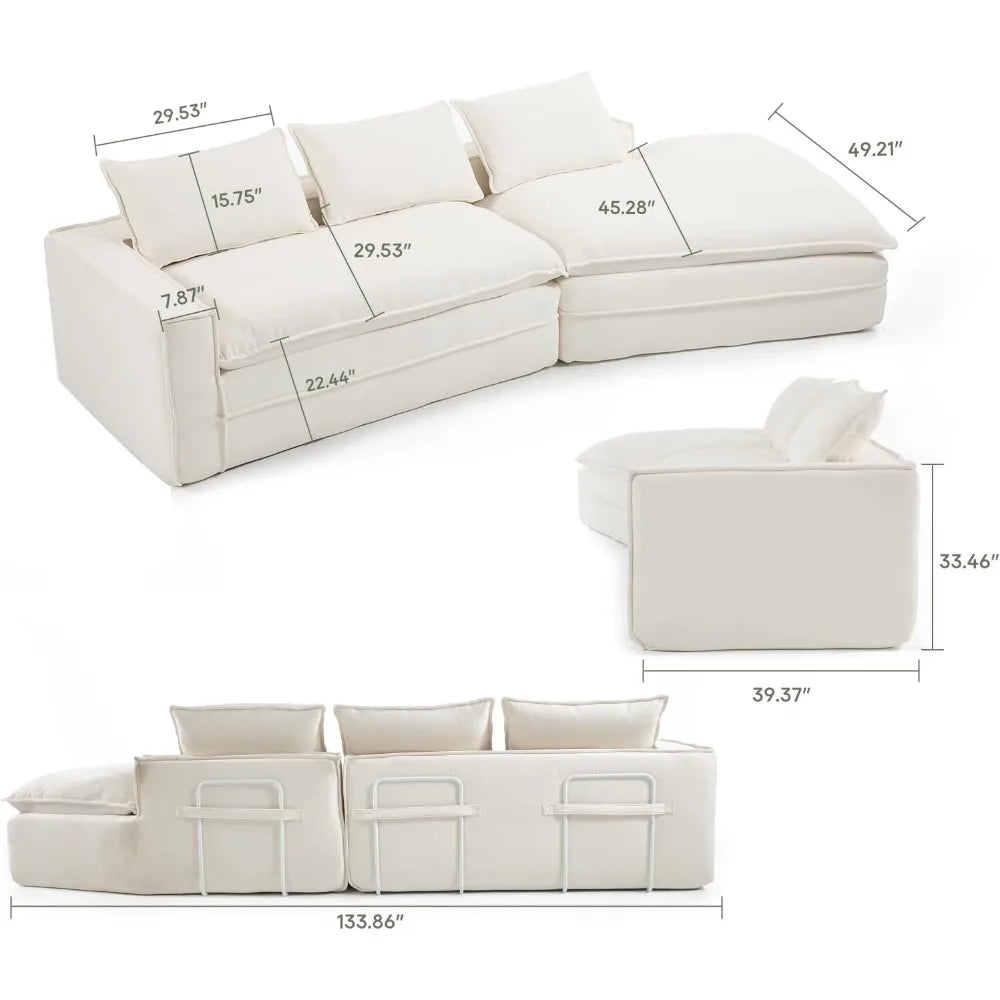 Oversized Deep Seat Cloud Couch