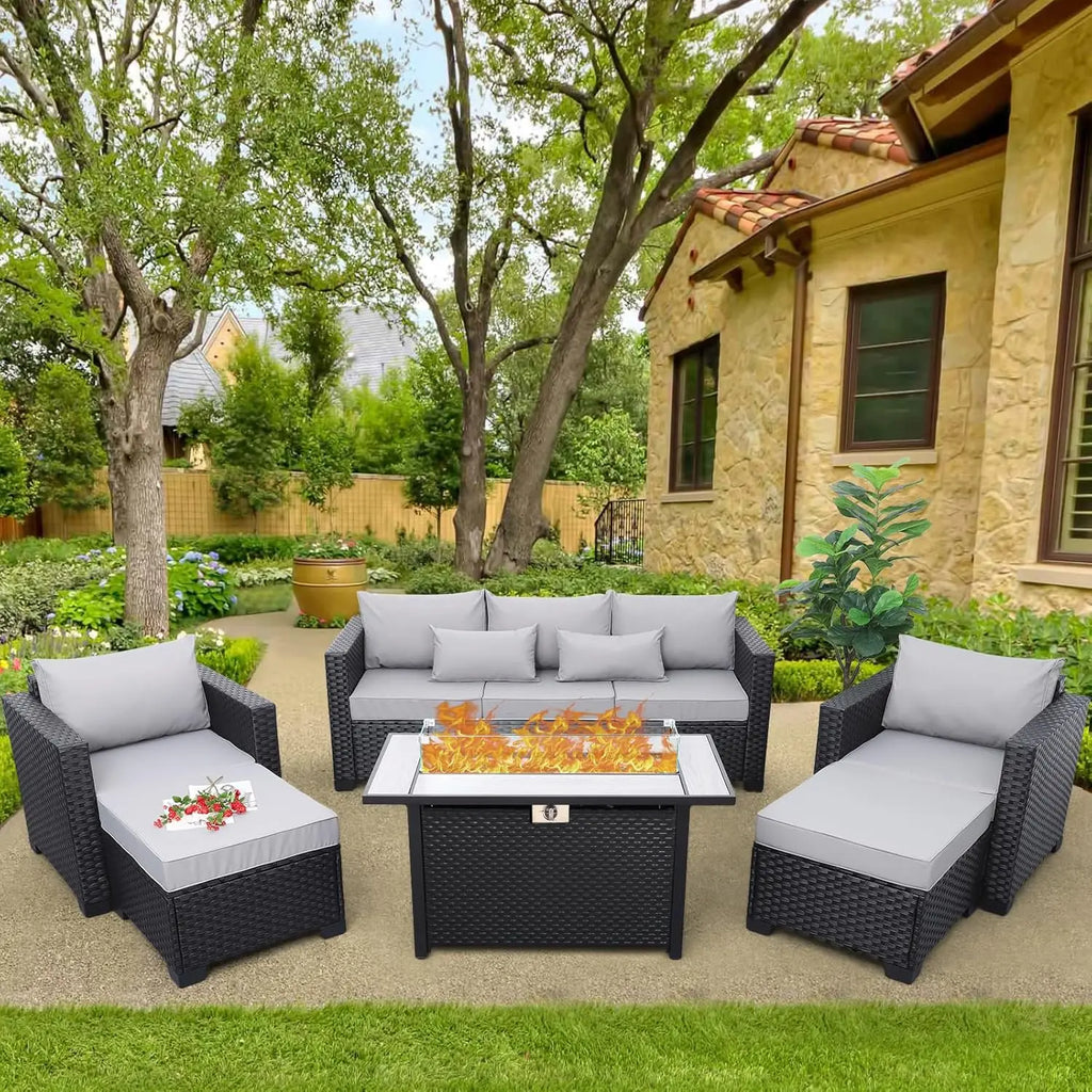 6-Piece Patio Set W/Fire Pit