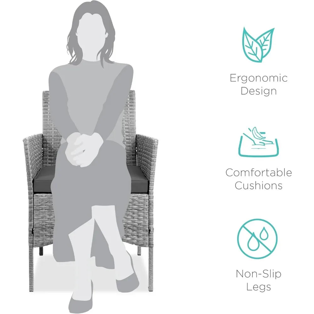 3-Piece Wicker Bistro Set