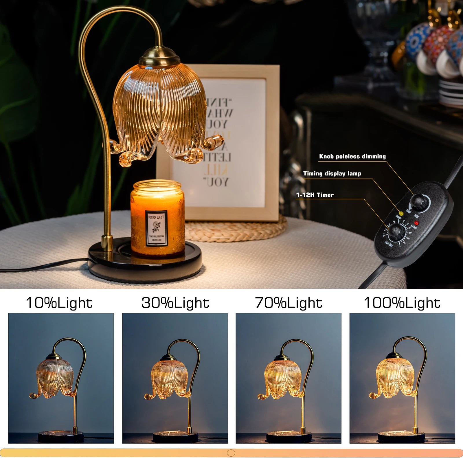 French Tulip Flower Candle Warmer