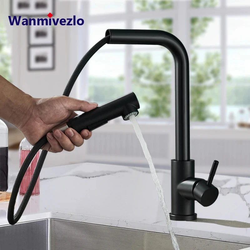 Black 360° Rotation Stream Sprayer Stainless