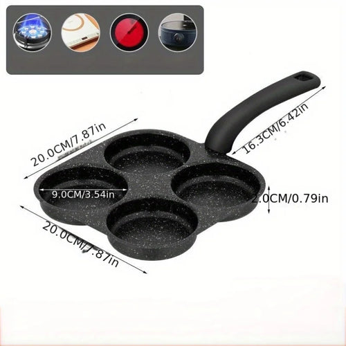 1pc Medical Stone Four-hole Omelett Pot