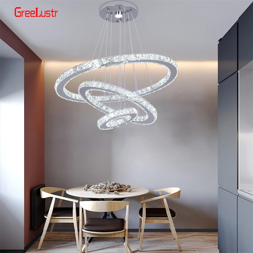 Crystal Chrome LED Chandelier