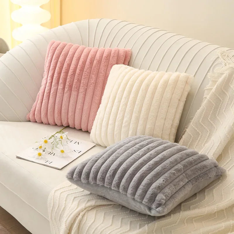 Faux Rabbit Fur Cushion Cover