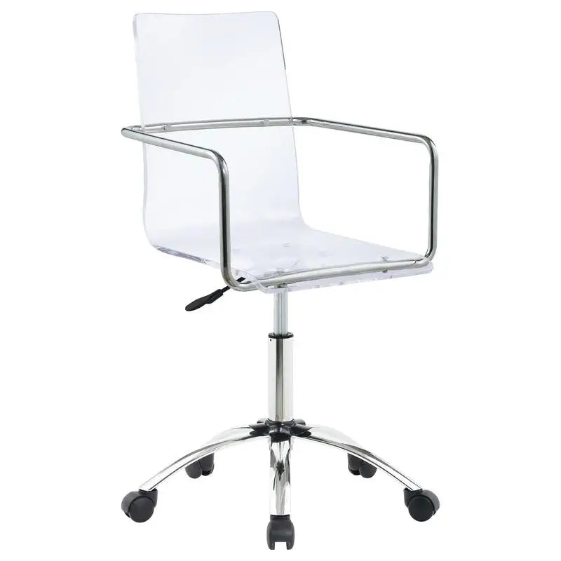 Clear Acrylic Office Chair W/Wheels