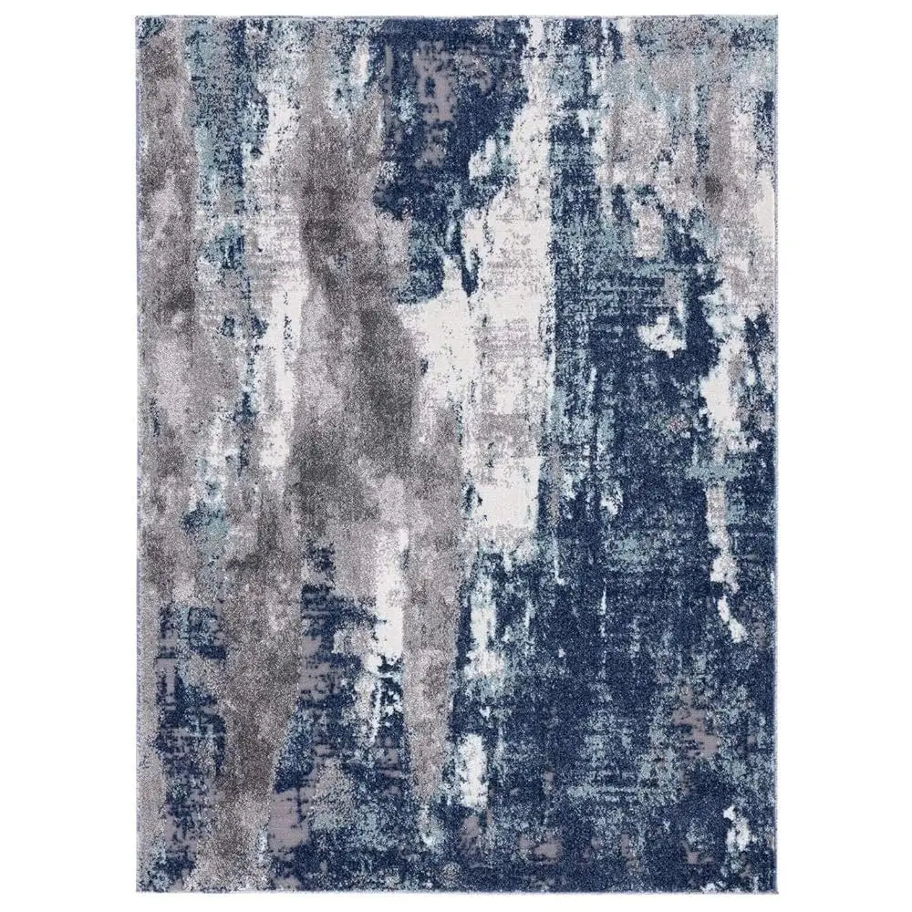 8x10 Dark Blue/Light Blue Abstract