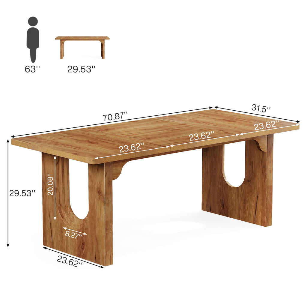 71"  Modern for 6 to 8 Wood Pedestal Base