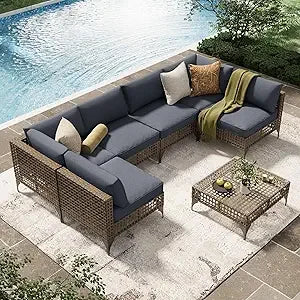7-Piece Rattan Patio Set