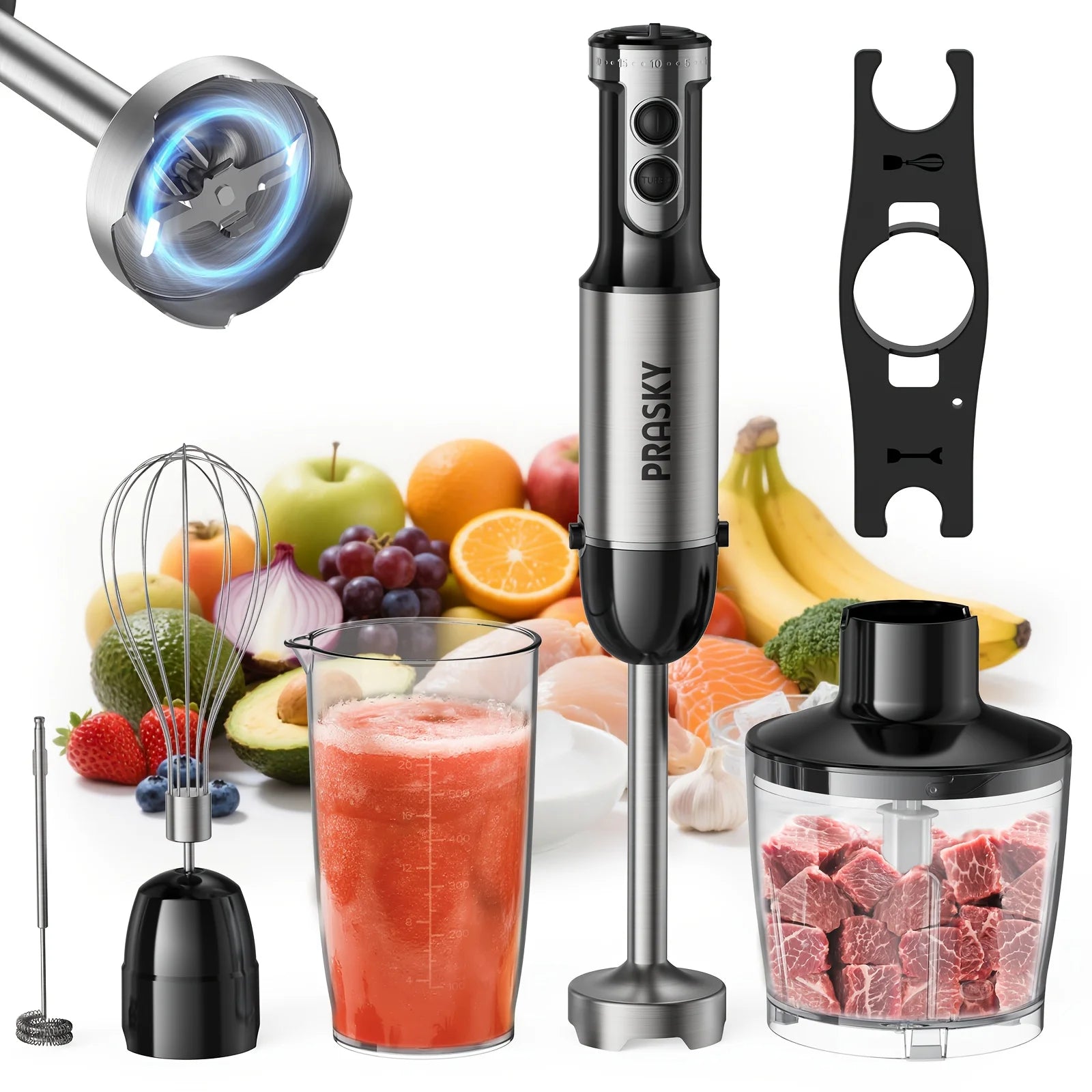 5-in-1 Handheld Immersion Blender High Power