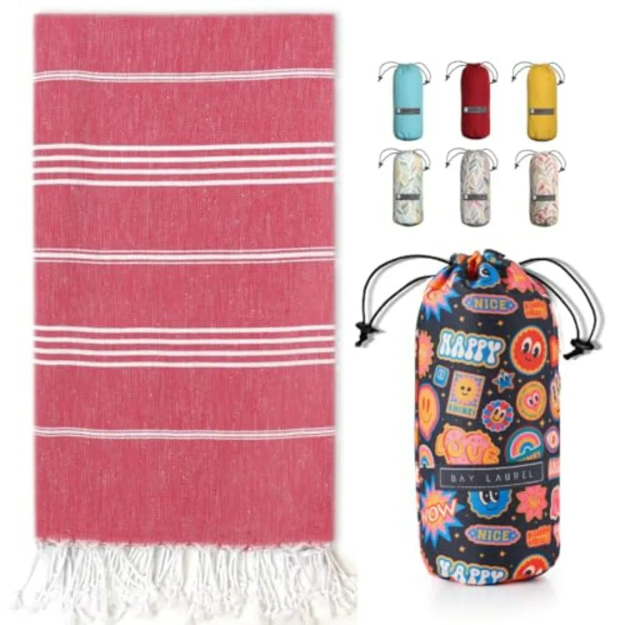 Turkish Beach Towel with Travel Bag 39 x 71