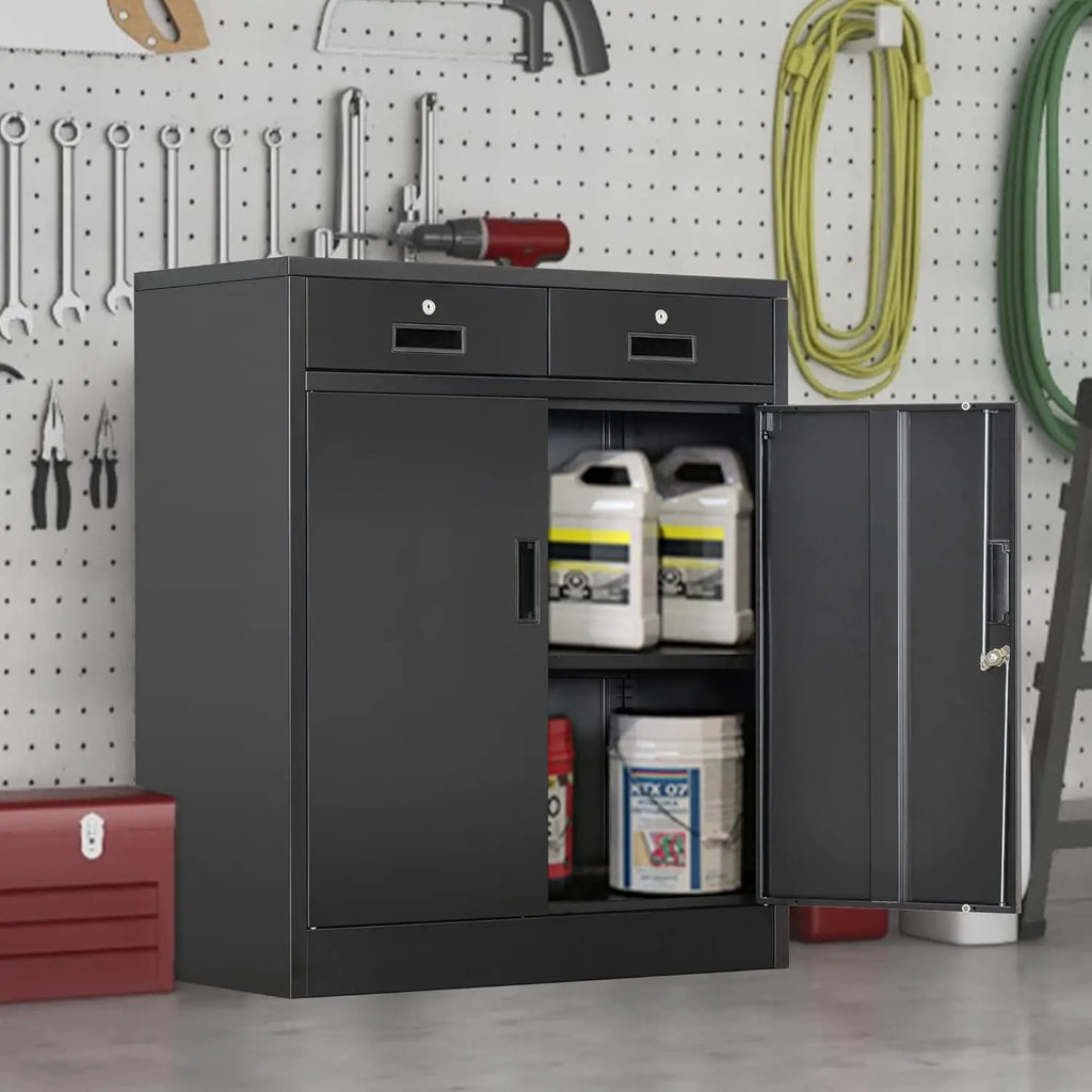 36" High Metal Storage Cabinet/drawers