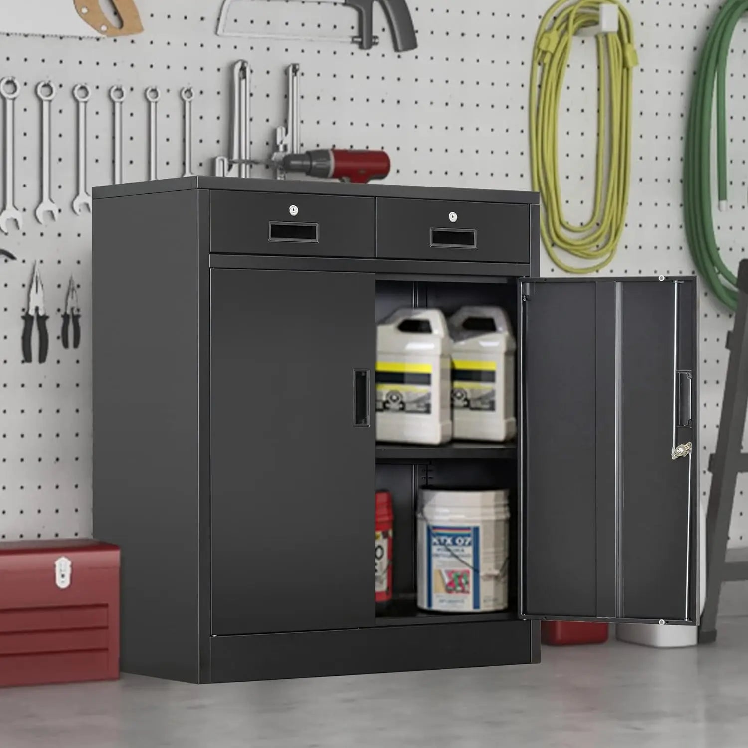 36" High Metal Storage Cabinet/drawers