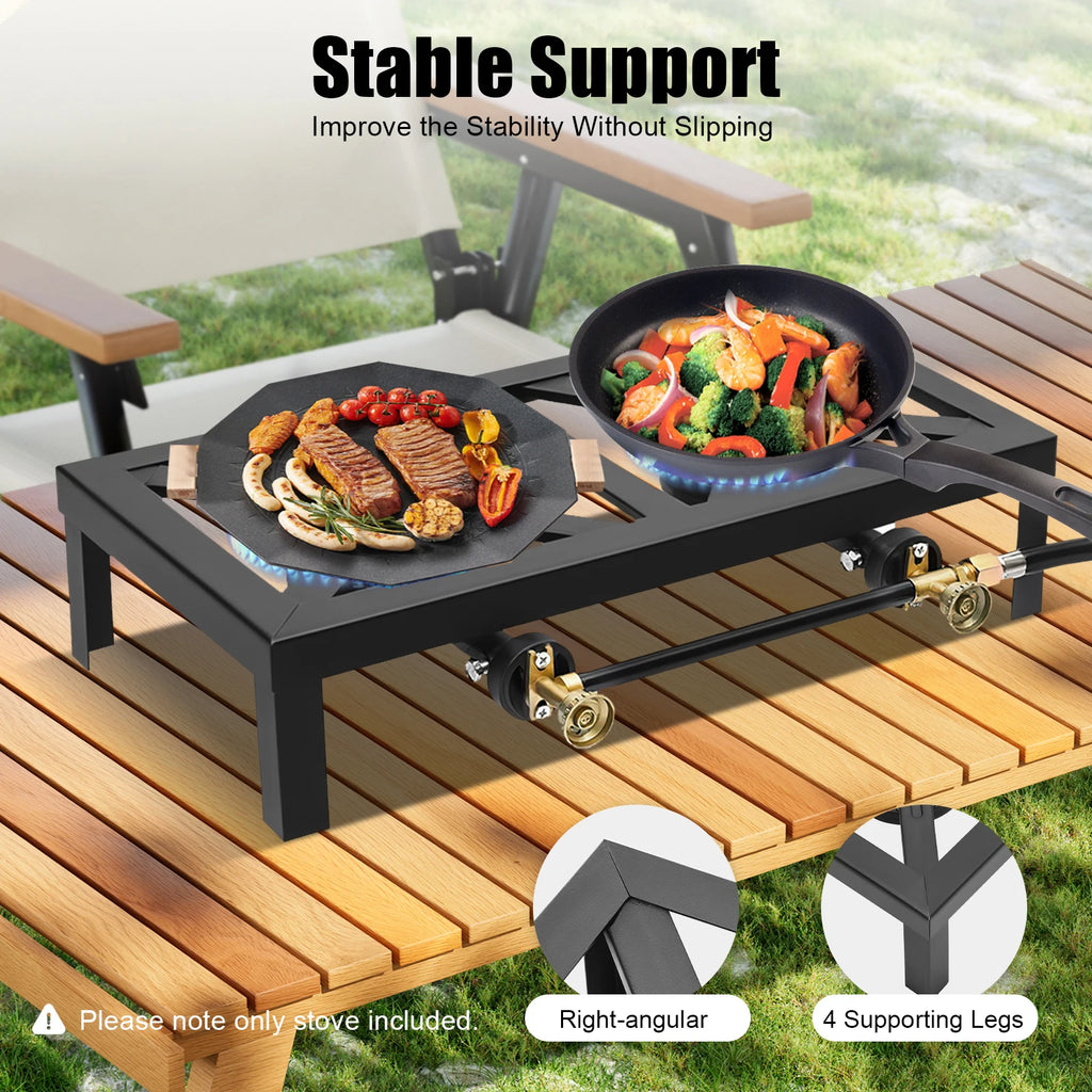 Portable Double Burner Outdoor Propane Stove