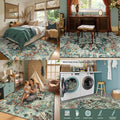 5x7 Teal Washable Turkish
