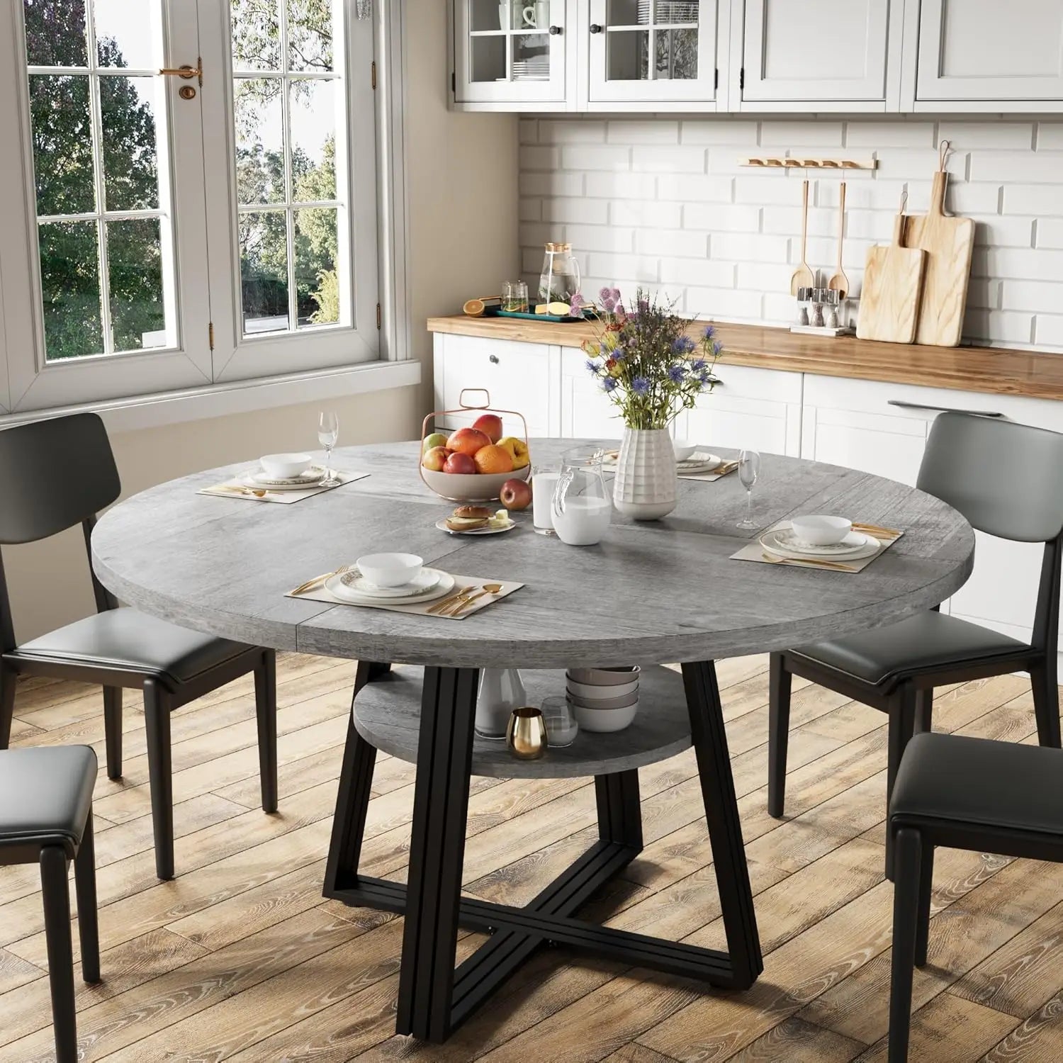 42" Round for 4-6 Farmhouse w/Storage