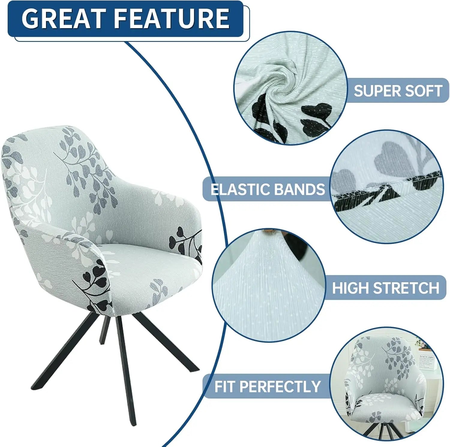 Swivel Armchair Cover Stretch