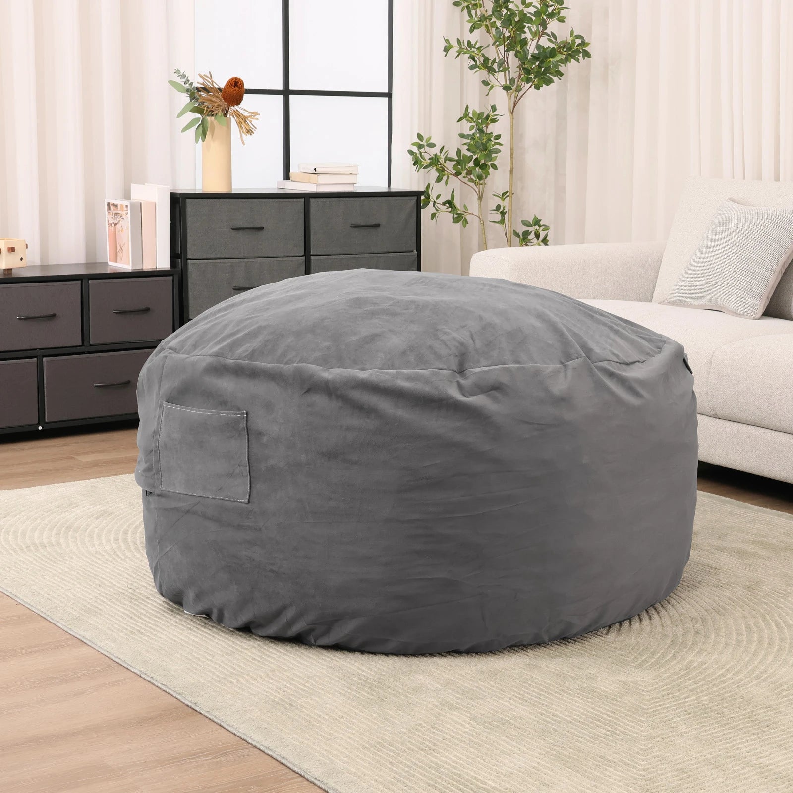 Oversized Bean Bag Chair W/Removable Cover