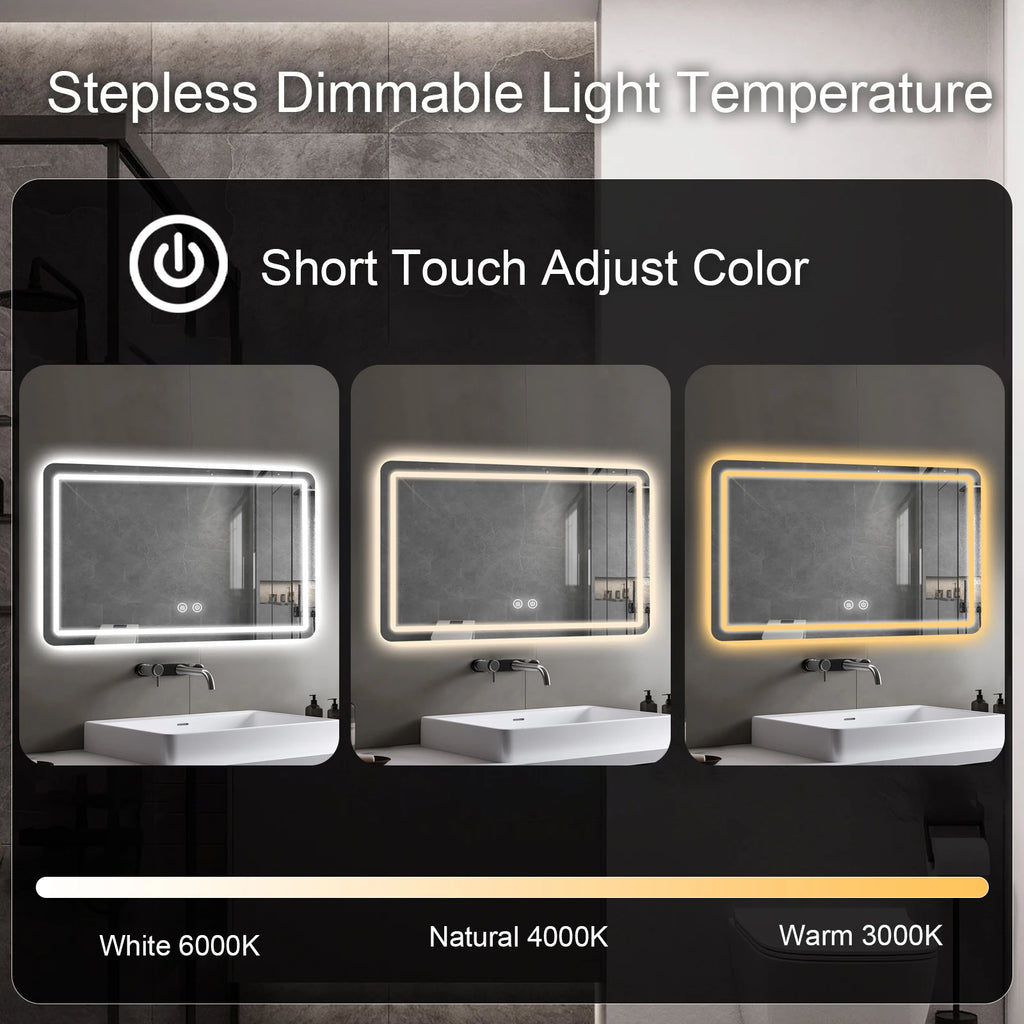 32x40 inch LED Bathroom Mirror Vanity