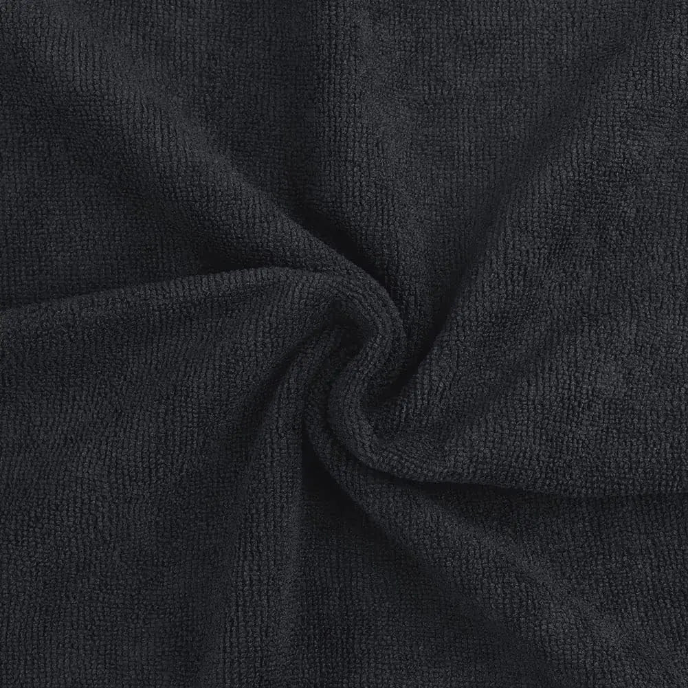 Black Salon Towel, Pack of 12 (Not Bleach Proof, 16 x 29 Inches)