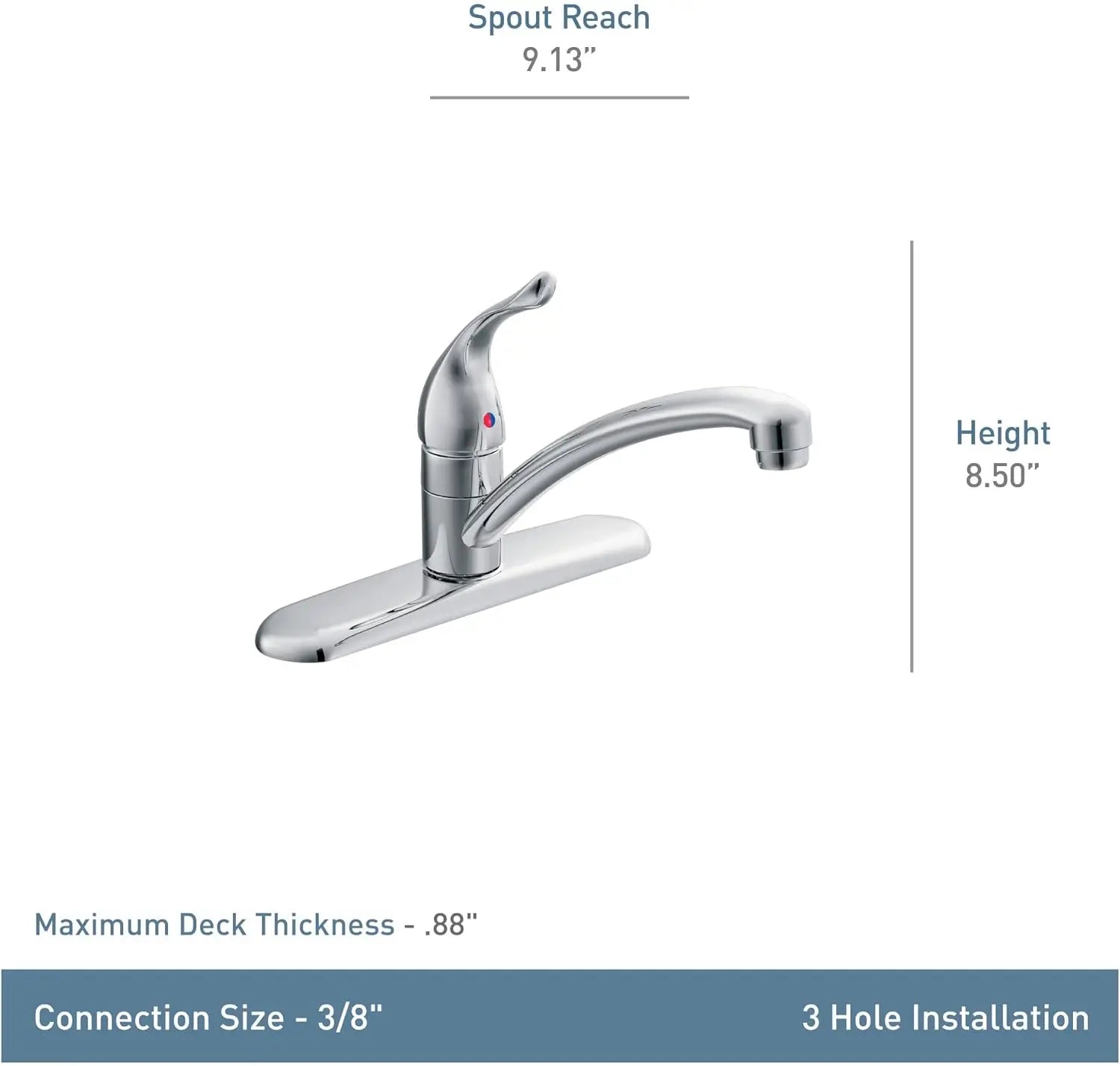 Chrome Single Handle Low Arc